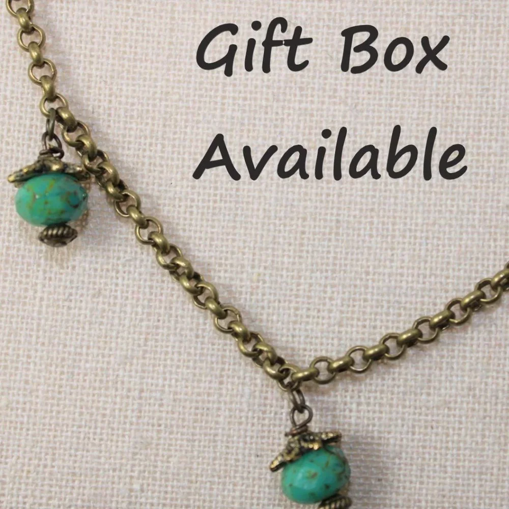 Antique Bronze Necklace and Earrings - Picture 2 of 5